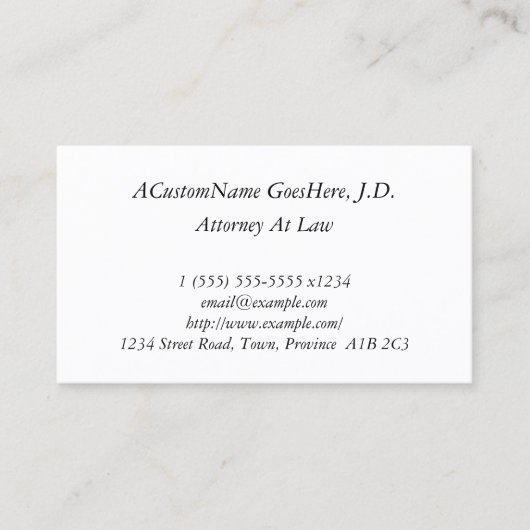 Nostalgische, Vintage und altmodische Visitenkarte (Vorderseite)