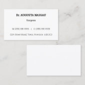 Nostalgische, Vintage und klassische Visitenkarte (Vorne/Hinten)