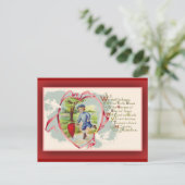 Nostalgische Vintage Valentinenkarte Feiertagspostkarte (Stehend Vorderseite)