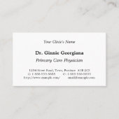 Nostalgische, Vintage Visitenkarte (Vorderseite)