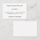 Nostalgische, Vintage Visitenkarte (Vorne/Hinten)