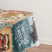 Nostalgische Vintage Weihnachtsgeschenktasche Tischdecke (Beispiel)