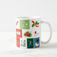 Nostalgische Vintage Weihnachtsikonen-Tasse