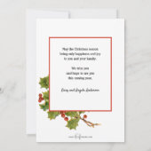 Nostalgische Vintage Winterlandschaft und Weihnach Feiertagskarte (Rückseite)