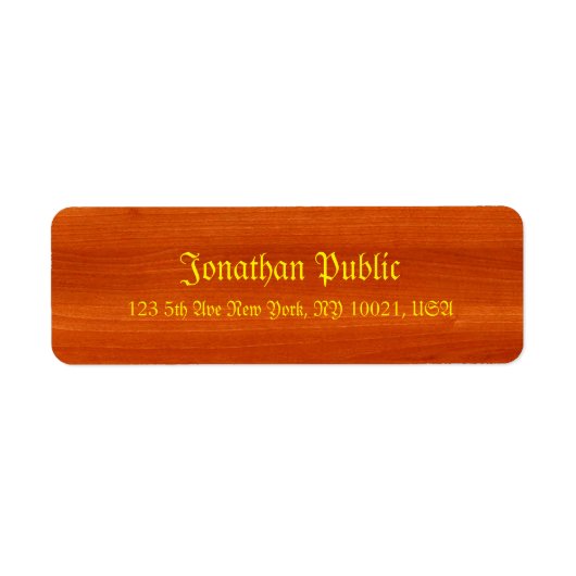 Nostalgische Vorlage Elegant Walnut Wood Gold Scri (Vorne)