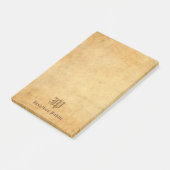 Nostalgische Vorlage Elegante Kalligraphie Monogra Post-it Klebezettel (angewinkelt)