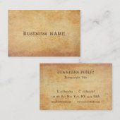 Nostalgische Vorlage für altes Papier schaut Premi Visitenkarte (Vorne/Hinten)