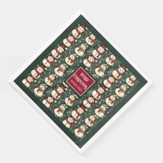 Nostalgische Wasserfarbe Traditionelle Weihnachten Serviette (Ecke)