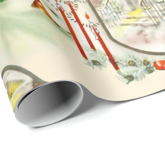 Nostalgische Weihnachten Geschenkpapier (Rolleneckpunkt)