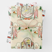 Nostalgische Weihnachten Geschenkpapier Set (Beispiel)