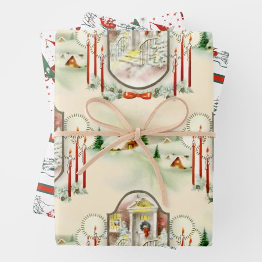 Nostalgische Weihnachten Geschenkpapier Set (Beispiel)