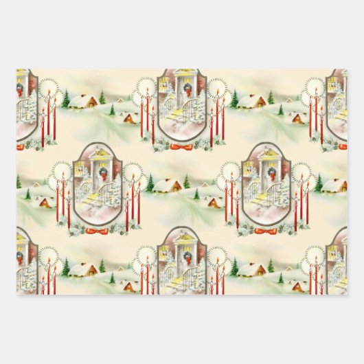 Nostalgische Weihnachten Geschenkpapier Set (Vorderseite)