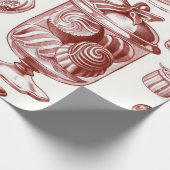 Nostalgische Weihnachten Rot Geschenkpapier (Ecke)