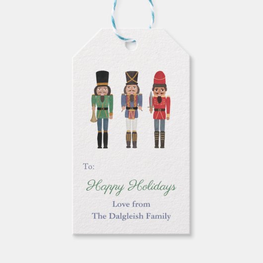 Nostalgische Weihnachts Black Nutcracker Ballet Geschenkanhänger (Vorderseite)