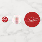 Nostalgische Weihnachts-Drehbuch Feiertagtisch Con Konfetti (Vorderseiten)