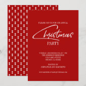 Nostalgische Weihnachts-Script Feiertag Einladung (Vorne/Hinten)