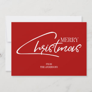 Nostalgische Weihnachts-Script-Weihnachtskarte Feiertagskarte