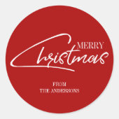 Nostalgische Weihnachts-Weihnachtskritiksticker Runder Aufkleber (Vorderseite)