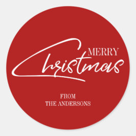 Nostalgische Weihnachts-Weihnachtskritiksticker Runder Aufkleber