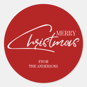Nostalgische Weihnachts-Weihnachtskritiksticker Runder Aufkleber