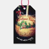 Nostalgische Weihnachtsballes Geschenkanhänger (Vorderseite)