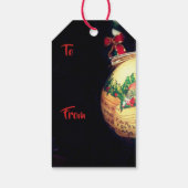 Nostalgische Weihnachtsballes Geschenkanhänger (Rückseite)