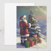 Nostalgische Weihnachtsfeier Einladung (Vorne/Hinten)