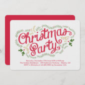 Nostalgische Weihnachtsfeier Party Einladung (Vorne/Hinten)