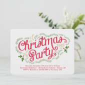 Nostalgische Weihnachtsfeier Party Einladung (Stehend Vorderseite)