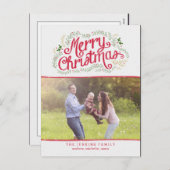 Nostalgische Weihnachtsfotokarte Postkarte (Vorne/Hinten)