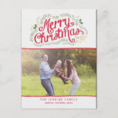 Nostalgische Weihnachtsfotokarte Postkarte (Vorderseite)