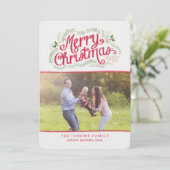 Nostalgische Weihnachtsfotokarten Feiertagskarte (Stehend Vorderseite)