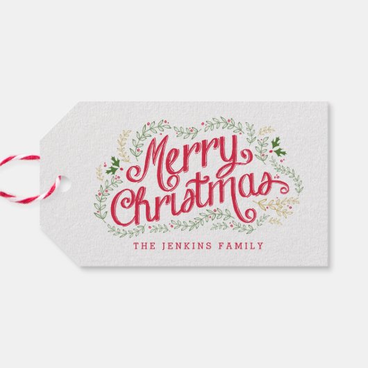 Nostalgische Weihnachtsgeschenke Tags Geschenkanhänger (Rückseite Horizontal)