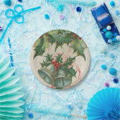 Nostalgische Weihnachtsglocken und Holly Pappteller (Party)