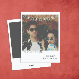 Nostalgische Weihnachtskarte für das sofortige Fot Feiertagskarte