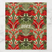 Nostalgische Weihnachtsmarken Weinetikett (Einzelnes Label)