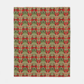 Nostalgische Weihnachtsmistletoe & Holly Warm Fleecedecke (Vorderseite)
