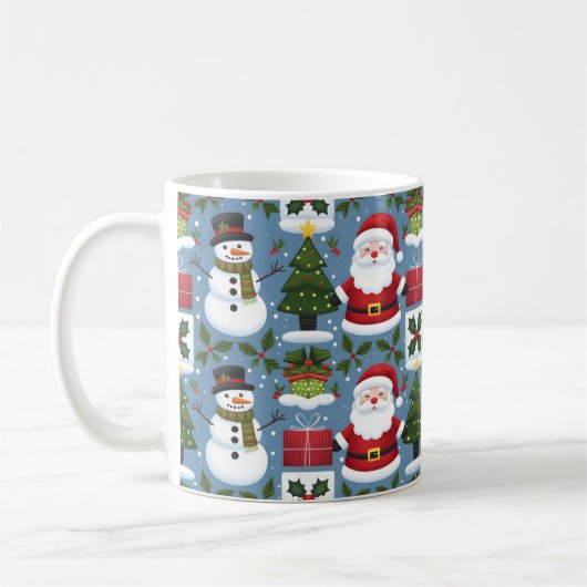 Nostalgische Weihnachtsmuster Kaffeetasse (Links)