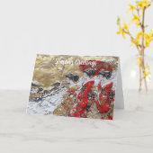 Nostalgische Weihnachtspostkarte Karte (Gelbe Blume)