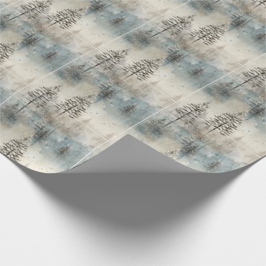 Nostalgische Winter-Erinnerungen: Verzauberter Fro Geschenkpapier (Ecke)