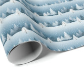 Nostalgische Winterbäume: verzauberter Wald Geschenkpapier (Rolleneckpunkt)