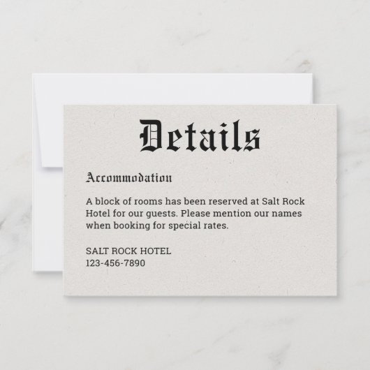 Nostalgische Zeitungsdetails - Eintrittskarte RSVP Karte (Vorderseite)