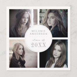 Nostalgischer Abschluss Instagram Style FotoCollag Einladung