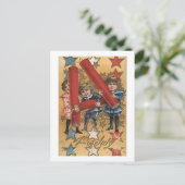 Nostalgischer Amerikanische Unabhängigkeitstag Pos Postkarte (Stehend Vorderseite)