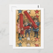 Nostalgischer Amerikanische Unabhängigkeitstag Pos Postkarte (Vorne/Hinten)