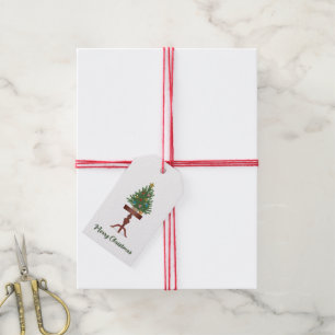 Nostalgischer Beistelltisch-Weihnachtsbaum Geschenkanhänger