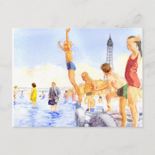 Nostalgischer Blackpool Postkarte (Vorderseite)