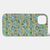Nostalgischer Blue Morning Glory Case-Mate iPad Fa iPhone Hülle (Rückseite (Horizontal))