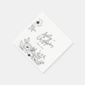 Nostalgischer Blumencocktail Serviette (Ecke)