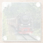 Nostalgischer Dampflokomotive-Zug Glasuntersetzer (Rückseite)